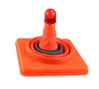 Healifty Reflective Folding LED Traffic Safety Cone with Splashproof Flashing Light Compact Portable Road Warning Cone for Car Trunk and Sporting Events Powered by Aa Batteries