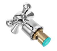 Healifty Replacement Faucet Knob Handle Cross Head Design 1/2 Inch for Silver Brass and Stainless Steel Victorian Style Lever Handle Color Bathroom and Basin Faucets for Kitchen Sink