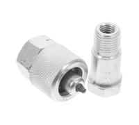 Healifty Replacement Hydraulic Jack Coupler Oil Pump Parts Steel Male and Female Couplers Silver Sturdy Reliable Performance Suitable for 4t 10t Hydraulic Jack Maintenance at Home