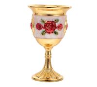 Healifty Retro European Style Goblet Drinking Cup Delicate Vintage Beverage Container with Flat Bottom for Home Bar Cocktail Wine Whiskey Tea and Juice Decor