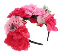 Healifty Retro Headband with Floral Motif for Halloween Party and Costume Stylish Floral Crown Headpiece for Women Featuring Mexican Ethnic Style and Comfortable Wear