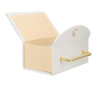 Healifty Reusable White Paper Wedding Gift Box with Magnetic Closure and Handle, Elegant Present Case for Valentine's Day or Wedding Favour Packaging Random Color