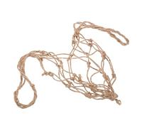 Healifty Reusable Woven Mesh Grocery Bag with Handle, Natural Rope String Fruit and Vegetable Storage Tote, Lightweight Eco-friendly Carry Bag for Kitchen and Shopping