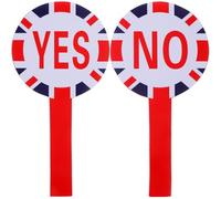 Healifty Reusable Yes No Voting Board Set 15x30cm Double-sided Handheld Decision Paddles with Dry Erase Surface for Teachers Portable School Judging and Classroom Activity Supplies Random