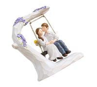 Healifty Romantic Couple Swing Figurine Sturdy Resin Abstract Love Statue Couple Sculpture for Living Bedroom Office Desk Decoration Gift for Anniversary Wedding Valentine
