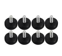 Healifty Rubber Leveling Pads with Suction Cup Technology for Treadmill and Gym Equipment, 8Pcs Adjustable Anti-Slip Stabilizer Feet with 12Mm Mounting Screws for Workout Safety