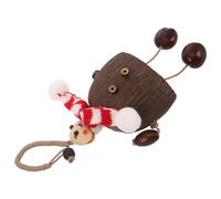 Healifty Rustic Handmade Christmas Tree Ornaments with Soothing Bell Sound, Fruit Shell and Cloth Doll Pendant Charm for Schoolbag Or Backpack Decoration, Unique Holiday Party Accessory
