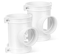 Healifty Saddle Tee Pipe Fitting PVC Material PVC with Hardware Kit 2 Sets White Providing Stable Connection and Excellent Resistance to Damage for Garden Irrigation and Sewer Systems