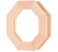 Healifty Scale Octagonal Mini Window Frame for Doll House DIY Furniture Accessory Smooth Wood Surface Plain Color Decor for Miniatures Creative Doll House Windows Shutters