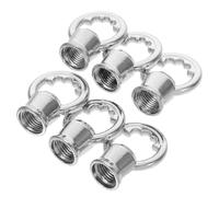Healifty Screw and Closed Structure 6pcs Industrial M10 Metal Lock Ring Hooks with Internal Tooth Design Versatile Specification Resisting Wear and Tear, for DIY Pendant Lamp and Home