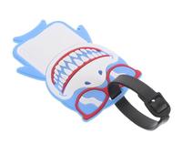 Healifty Shark Luggage Tag Soft PVC Travel Name Tag Portable Novelty Suitcase Accessory Lightweight Fun Decorative Holder for Handbag and Baggage Protection During Travel