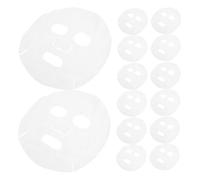 Healifty Sheet Masks DIY 100pcs White Non-woven Fabrics with Precut Openings for Skincare Routines and Home Spa Use