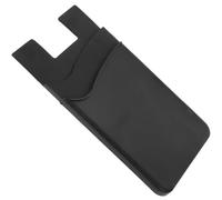 Healifty Silicone Card Holder Phone Wallet with Adhesive Design, Black Dual-Layer Pocket Suitable for Public Transport and Bank Cards
