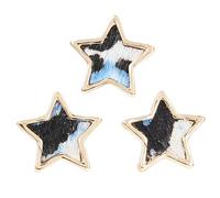 Healifty Silicone Leopard Print Star Watchband Decor Nails 3pcs Set, Watch Charm Accessories for Smartwatch Straps, Stylish Strap Decoration for Watch Bands