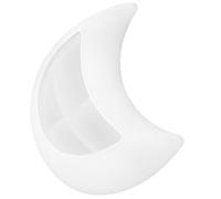 Healifty Silicone Moon Shaped Tray Mold Epoxy Silicone Casting Mold White Flexible Non-Stick Creative DIY for Epoxy Resin Casting and Creating A Moon Shaped
