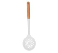 Healifty Silicone Pasta Strainer Spoon High Temperature Resistant Slotted Scoop Colander for Kitchen Cooking Lightweight Comfortable Grip Easy to Clean Dishwasher Safe