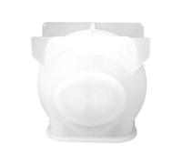 Healifty Silicone Pig Adornment Mould Pig Shaped Silicone Mold White DIY Crafts Handmade Office Ornament