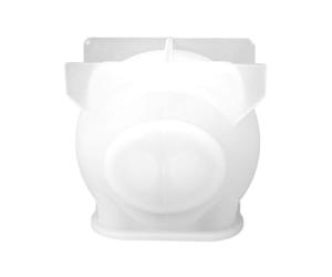 Healifty Silicone Pig Adornment Mould Pig Shaped Silicone Mold White DIY Crafts Handmade Office Ornament