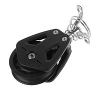 Healifty Single Swivel Pulley Block Stainless Steel for Sailboat, Nylon | Rotating Bearing, Black Finish, Boat Rigging Hardware, Kayak Anchor Line Use, Marine DIY Installers