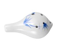 Healifty Six-Hole Ceramic Ocarina Musical Instrument Portable Alto C Key Wind Flute for Beginners Lightweight Pottery Instrument for Music Practice and Outdoor Performance