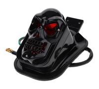 Healifty Skull Motorcycle Rear Tail Light 17.7x10x9.5cm Black Motorcycle Light Assembly with Brake and Turn Signal Function for Electric Scooters and Highway Use