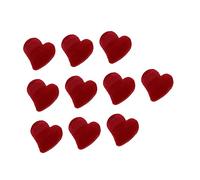 Healifty Small Heart Hair Claw Clips 10pcs Red Flocking Mini Jaw Clamp Valentine Hair Accessories for Women and Girls Everyday Styling