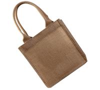 Healifty Small Jute Tote Bag Reusable Bag Versatile Burlap Grocery Bag for Shopping Parties and Events for DIY Hand Painted Projects