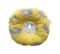 Healifty Soft Fabric Pet Elizabethan Collar for Cats and Kittens, Yellow Fox Pattern S Size, Anti-bite Protective Surgery Collar for Wound Healing and Scratch Prevention