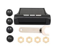 Healifty Solar Powered Tire Pressure Monitor System with Visual and Audible Warning, Abs Material, High Precision Tyre Pressure Checker for Motorcycle and Car Accessories Random Style