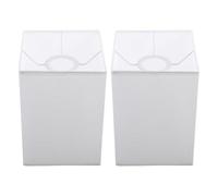 Healifty Square Fabric Lampshades 2Pcs for Table Lamps with Easy Attachment Compatible with E27 Bulbs Soft Light Diffusion for Home and Living Room