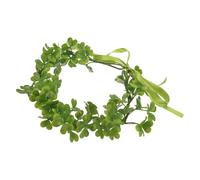 Healifty St Patrick’s Day Shamrock Headband for Women Green Clover Crown Hair Accessory Floral Headpiece Party Wear