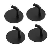 Healifty Stainless Steel Adhesive Hooks No Drilling Rustproof Wall Storage for Bathroom Kitchen Bedroom More Strong Bonding Power for Smooth Surfaces