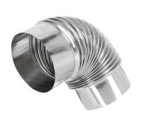 Healifty Stainless Steel Exhaust Elbow Pipe with Zinc Plated Stainless Steel Material, Bendable and Easy to Install for Chimney Extension and Kitchen Vent Hoses, Sturdy Flexible Air Pipe