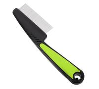 Healifty Stainless Steel Fine Comb with Scalp Massage for Adults and Pets Professional Hair Comb for Lice Removal and Hair Screening Sl lack-green Design