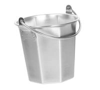 Healifty Stainless Steel Ice Cube Bucket Small Ice Snack Holder with Smooth Edges and Sturdy Handle for Cocktail Bars Parties Wine and Beer Bottle Storage