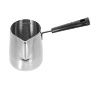 Healifty Stainless Steel Milk Frothing Pitcher with Scale Thickened Long Handle Milk Steaming Jug for Espresso Latte Art Coffee Frother Cup with Pointed Spout and Ergonomic Grip