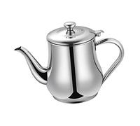 Healifty Stainless Steel Oil Container with Filter Strainer Ergonomic Handle Scald Oil Storage Pot for Kitchen Non Grease Strainer Filtration