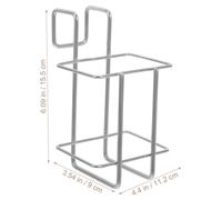 Healifty Stainless Steel Sharps Container Hanging Bracket Including Locking Wire Rack for Efficient Sharp Waste Storage in Clinics Hospitals and Personal Use Silver Finish