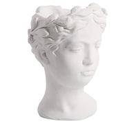 Healifty Statue Vase Head Planter Unique Resin Figurine Flower Pot for Succulent Cactus Decor Creative Human Head Design Chic Indoor Outdoor Container