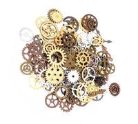 Healifty Steampunk DIY Gear Accessories Pack, Mixed Vintage Style Craft Materials for Handcraft Jewelry Making, Punk Style Gear Charms for Costume and DIY Projects