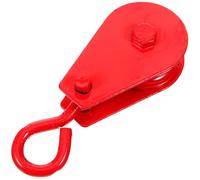 Healifty Steel Wire Rope Pulley Block Mini Lifting Pulley with Single Hanging Ring 0.2T Capacity for Home DIY and Clothesline Wire Cable