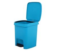 Healifty Step Trash Can with Lid Plastic Kitchen Garbage Bin with Foot Pedal for Bedroom Office Waste Container Easy Clean Surface Modern Green Design
