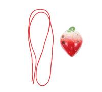 Healifty Strawberry Ocarina Musical Instrument for Beginners Practice Flute with Rich Resonance Play S Music in Half-red