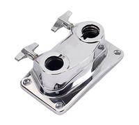 Healifty Sturdy Metal Double Hole Drum Mount Clamp Wc80 for Drum Set Kit Parts, Secure Hold and Easy to Carry Accessory for Drummers