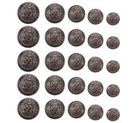 Healifty Suit Buckles 50Pcs Brass Clothes Buttons Retro Sewing Buttons for Overcoat Blazer Uniform Jacket Multiple Sizes for Tailoring and Repairs