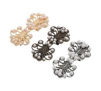 Healifty Sweater Shawl Clips 3Pcs Metal Imitation Pearl Clips for Cardigans Capes and Scarves Sturdy Vintage Style for Women