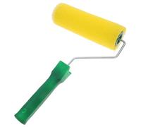 Healifty Textured Paint Roller Sponge for Creating Decorative Patterns and Textures for Wall Painting with Ergonomic Handle and Easy to Clean Yellow Sponge Material