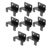 Healifty Tile Display Hangers in Ceramic Brackets Dual-Use Black Iron Hooks, 8pcs Set for Wall Mounting and Decoration