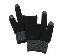 Healifty Touchscreen Anti-sweat Breathable Finger Gaming Gloves, 1 Pair Mobile Game Thumb Sleeves for Gamers, Half-finger Non-slip Phone Gaming Accessories