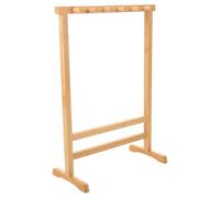 Healifty Traditional Chinese Brush Pen Holder Storage Rack Bamboo Calligraphy Brush Hanging Stand Desktop Organizer for Students and Artists